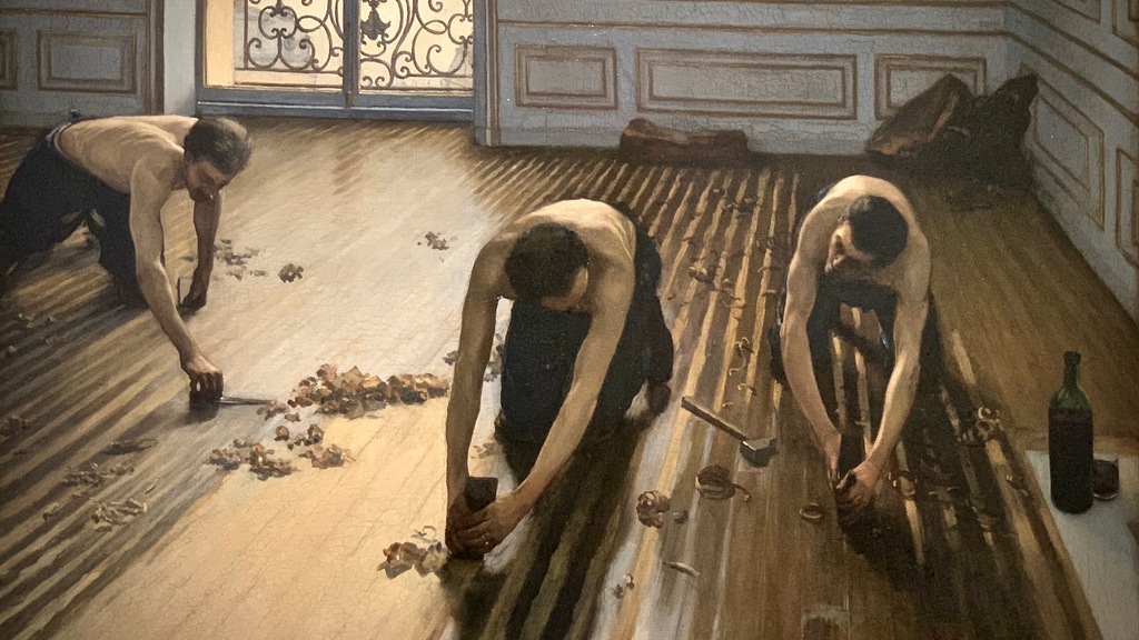 les raboteurs de parquet de Gustave Caillebotte en 1875